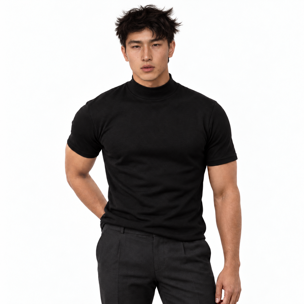 3D AirSpacer Series High Neck Short Sleeve Tee