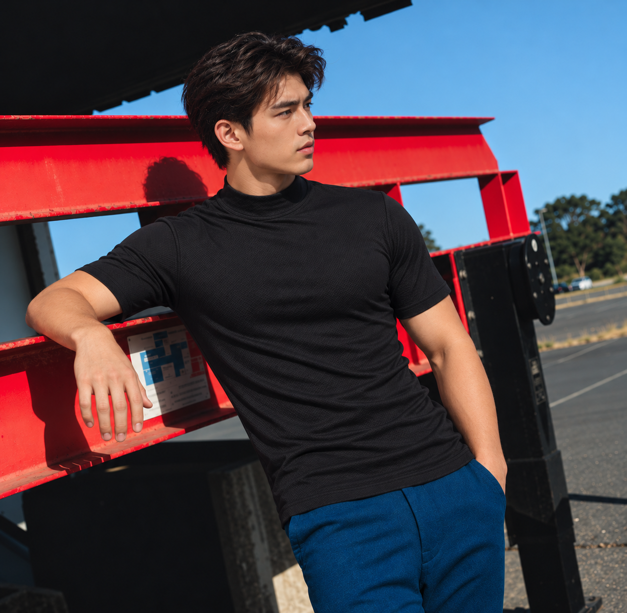 3D AirSpacer Series High Neck Short Sleeve Tee